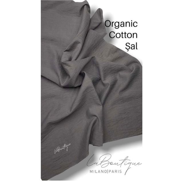La Boutıque Organıc Cotton Şal ANTRASİT