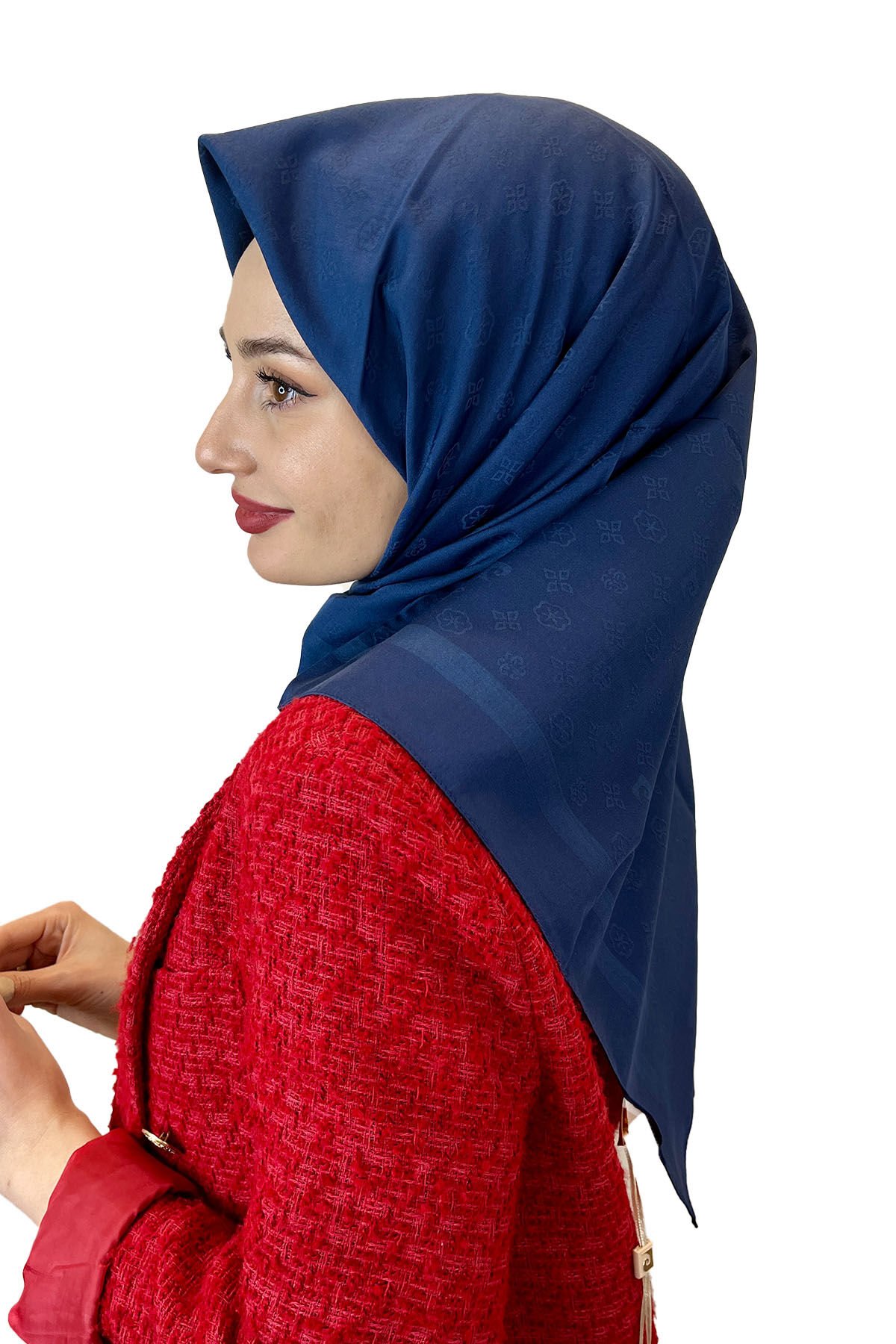 Pierre Cardin Cotton Eşarp, Pamuklu Logo Desenli, Şık Eşarp 1030500 LACİVERT
