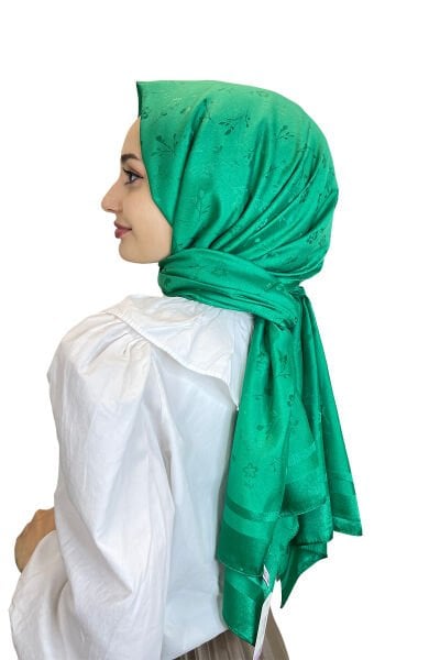 Shecarf Jakarlı Şal - Ebruli Çiçek Desenli Kadın Tesettür Şal 011119 BENETTON