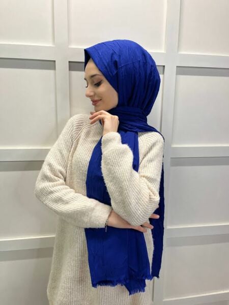 Loryan Scarf Viva Crush Cotton Shawl 00380 DARK SAKS