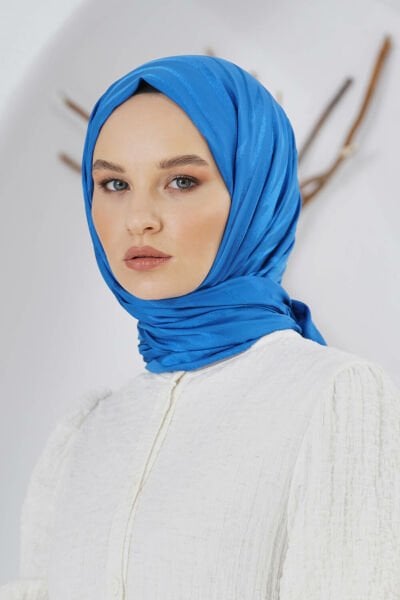 Loryan Scarf Floş Jakar Ağaç Kabuğu Desen Şal 00953 SAKS