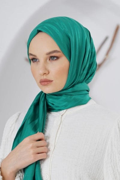 Loryan Scarf Flush Jacquard Tree Bark Pattern Shawl 00953 BENETTON