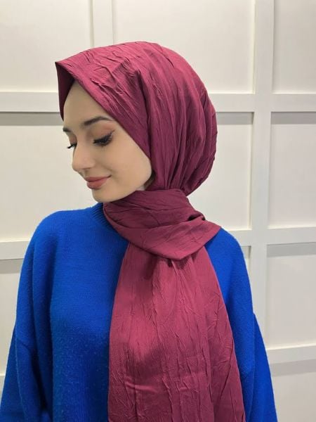 Loryan Scarf Viva Crush Cotton Shawl 00380 CHERRY