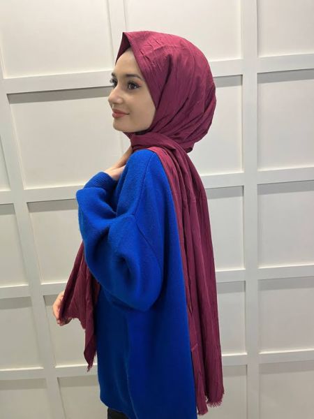 Loryan Scarf Viva Crush Cotton Shawl 00380 CHERRY