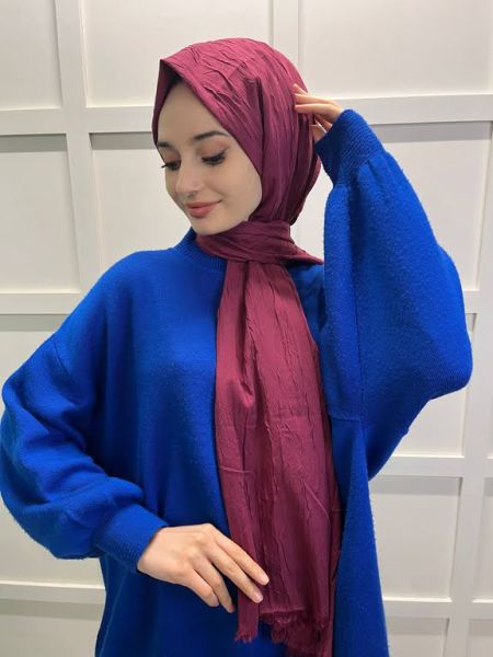 Loryan Scarf Viva Crush Cotton Shawl 00380 CHERRY
