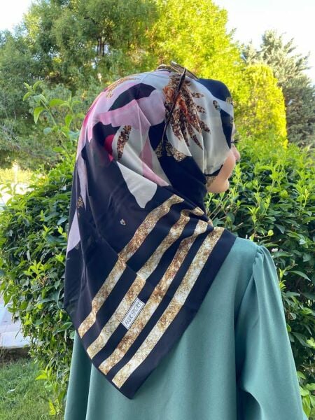 Aker Sport Angel Series Summer Patterned Scarf 7195 BLACK