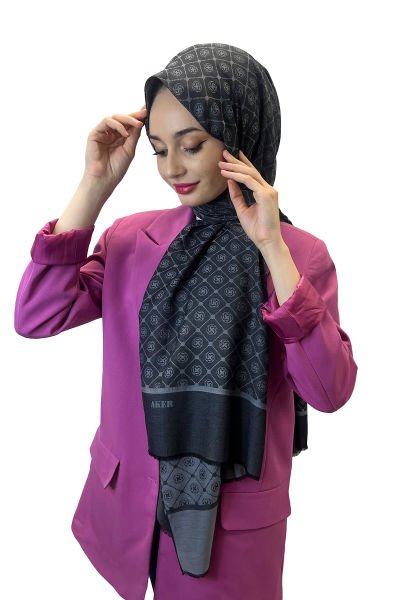 Aker Cotton Shawl, Logo Patterned, Comfortable to Use, Cotton Shawl 1030800 ANTHRACITE