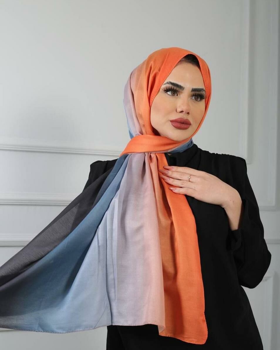 Siyane Scarf Degrade Pamuklu Şal 00503