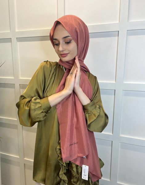 Harem Scarf Brisa Vual Şal 00816 GÜL KURUSU