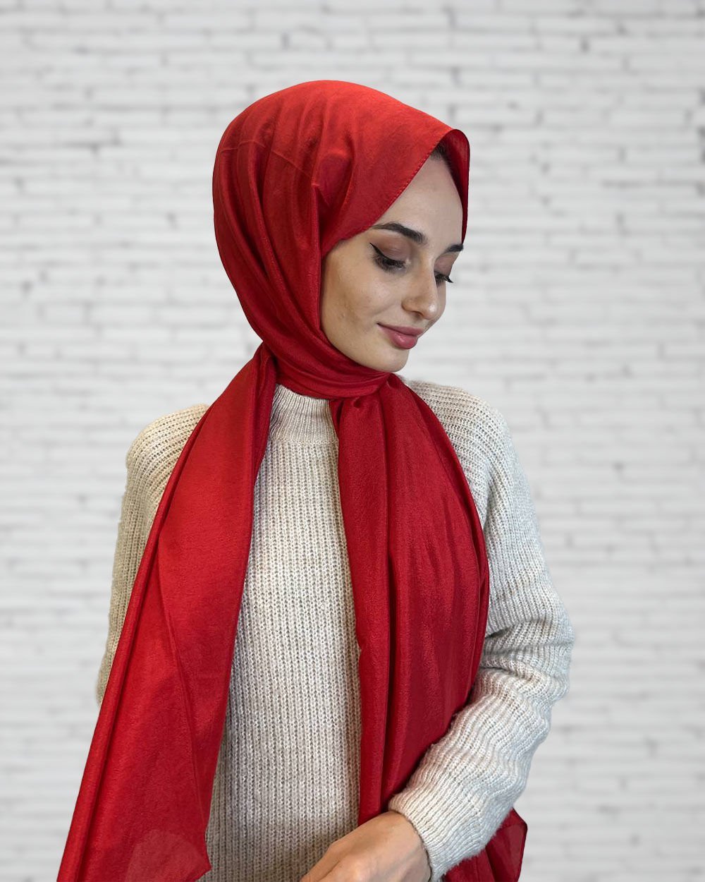 Harem Scarf Brisa Vual Şal 00816 KIRMIZI