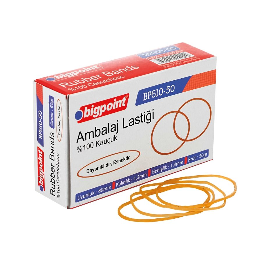 BİGPOİNT BP610-50 AMBALAJ LASTİĞİ 50 GRAM %100 KAUÇUK