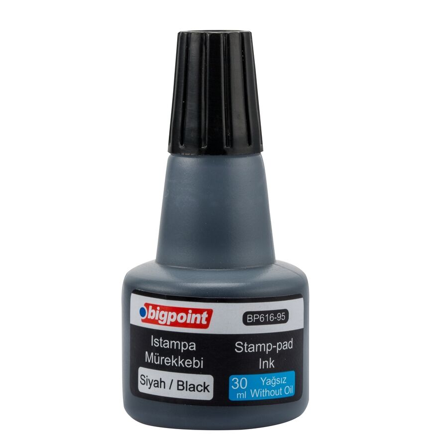 BİGPOİNT BP616-95 ISTAMPA MÜREKKEBİ 30 ML SİYAH 12'Lİ KUTU