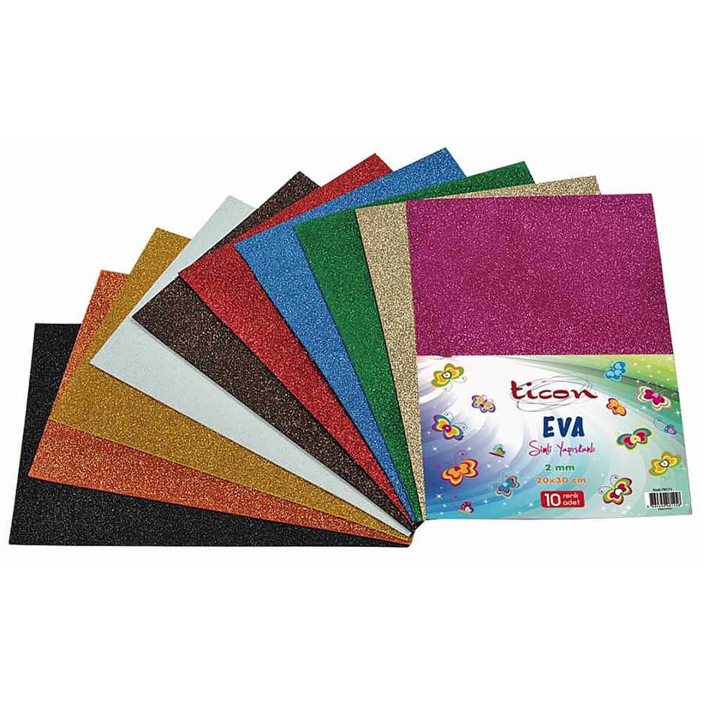 TİCON 79171 EVA SİMLİ YAPIŞKANLI 20x30 CM 10 LU KARIŞIK PAKET