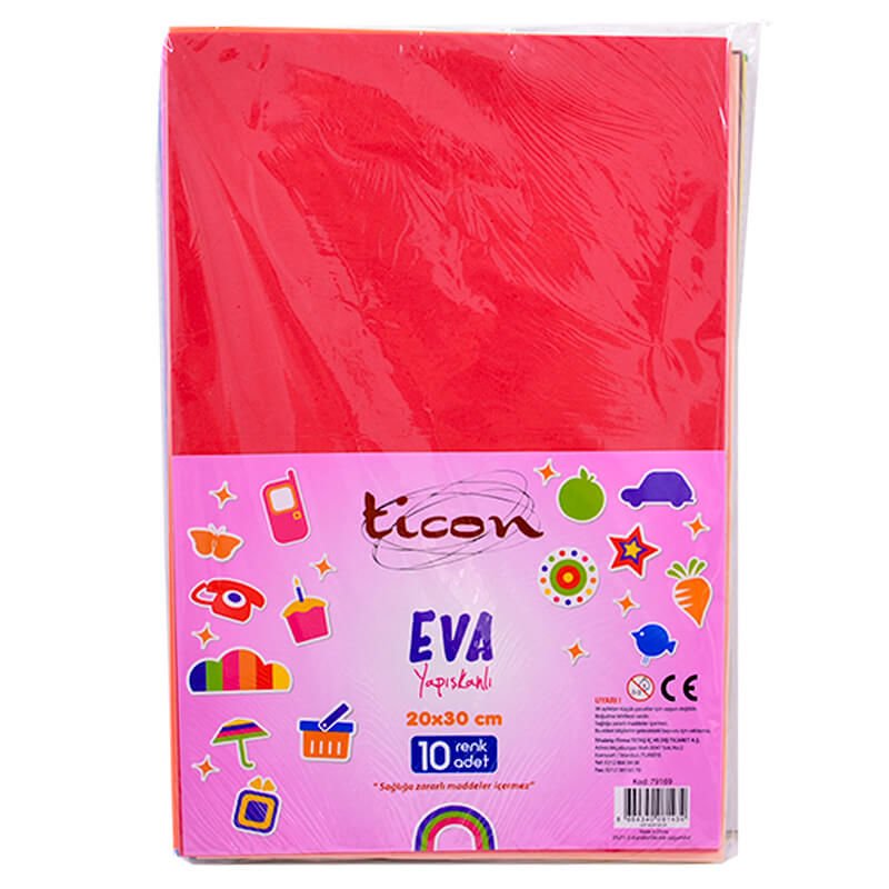TİCON 79169 EVA YAPIŞKANLI 20x30 CM 10 LU KARIŞIK PAKET
