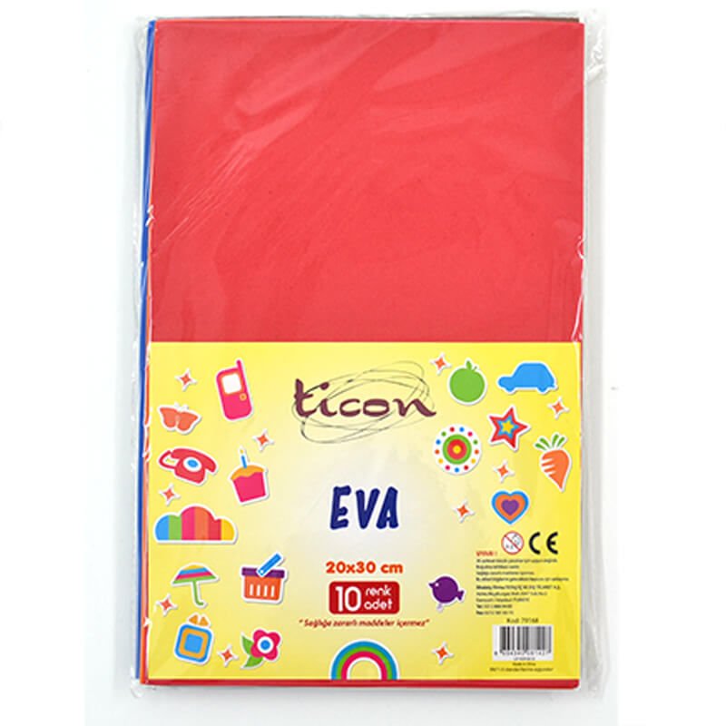 TİCON 79168 EVA KLASİK 20X30 CM  10 LU KARIŞIK PAKET