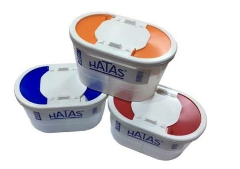 HATAS 0901 FIRÇA TEMİZLEME KABI 2 BÖLMELİ 24'LÜ PK.