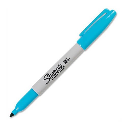 SHARPİE 1741399 FİNE PERMANENT MARKÖR TURKUAZ MAVİ 12'Lİ KT.