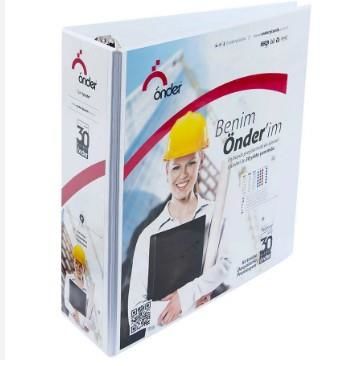 ÖNDER 2019-5 A4 FİRMA KLASÖRÜ 9CM 4D MEKANİZMA BEYAZ