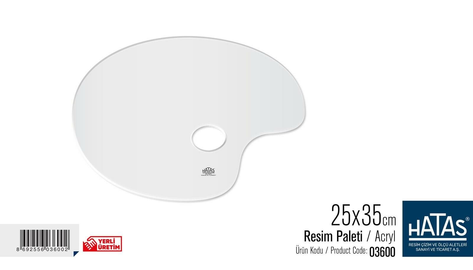 HATAS 3600 EKONOMİK RESİM PALETİ 25X35 CM