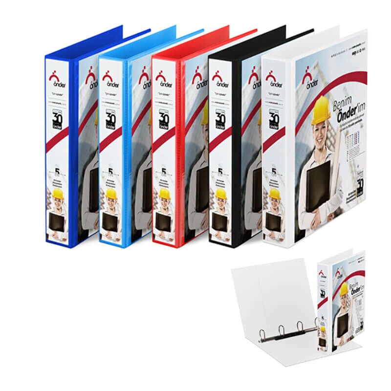 ÖNDER 2015-5 A4 FİRMA KLASÖRÜ 5CM 4D MEKANİZMA BEYAZ