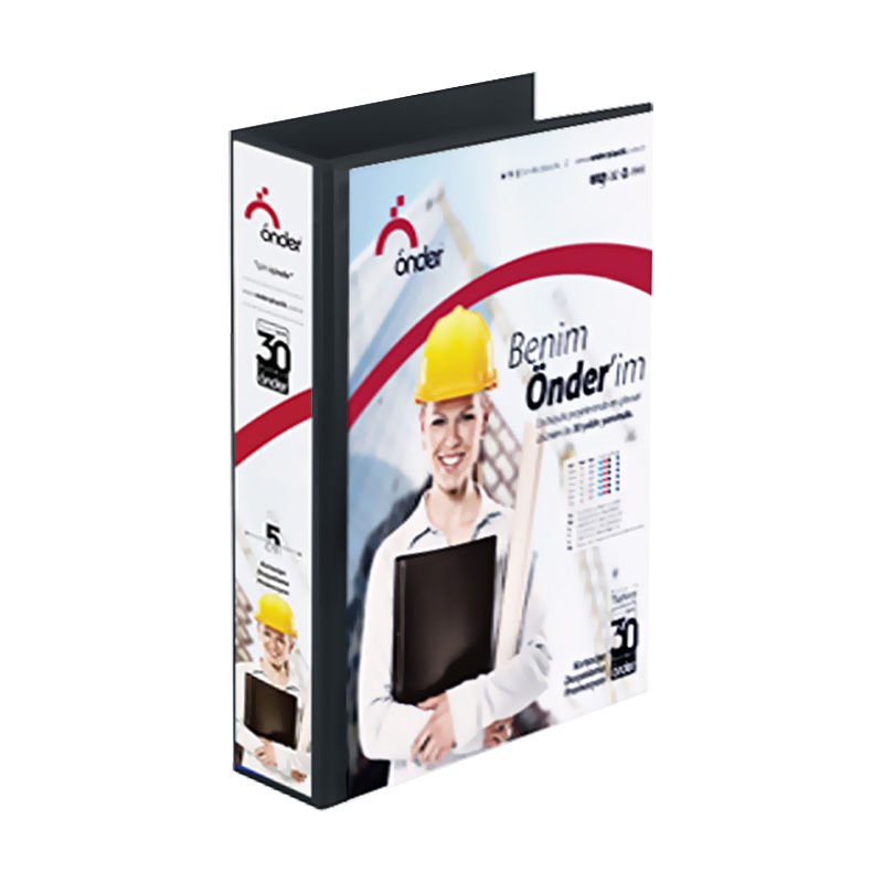 ÖNDER 2015-3 A4 FİRMA KLASÖRÜ 5CM 4D MEKANİZMA SİYAH