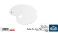 HATAS 03200 GODESİZ OVAL RESİM PALETİ EKONOMİK 25X35 CM 12'Lİ KT.