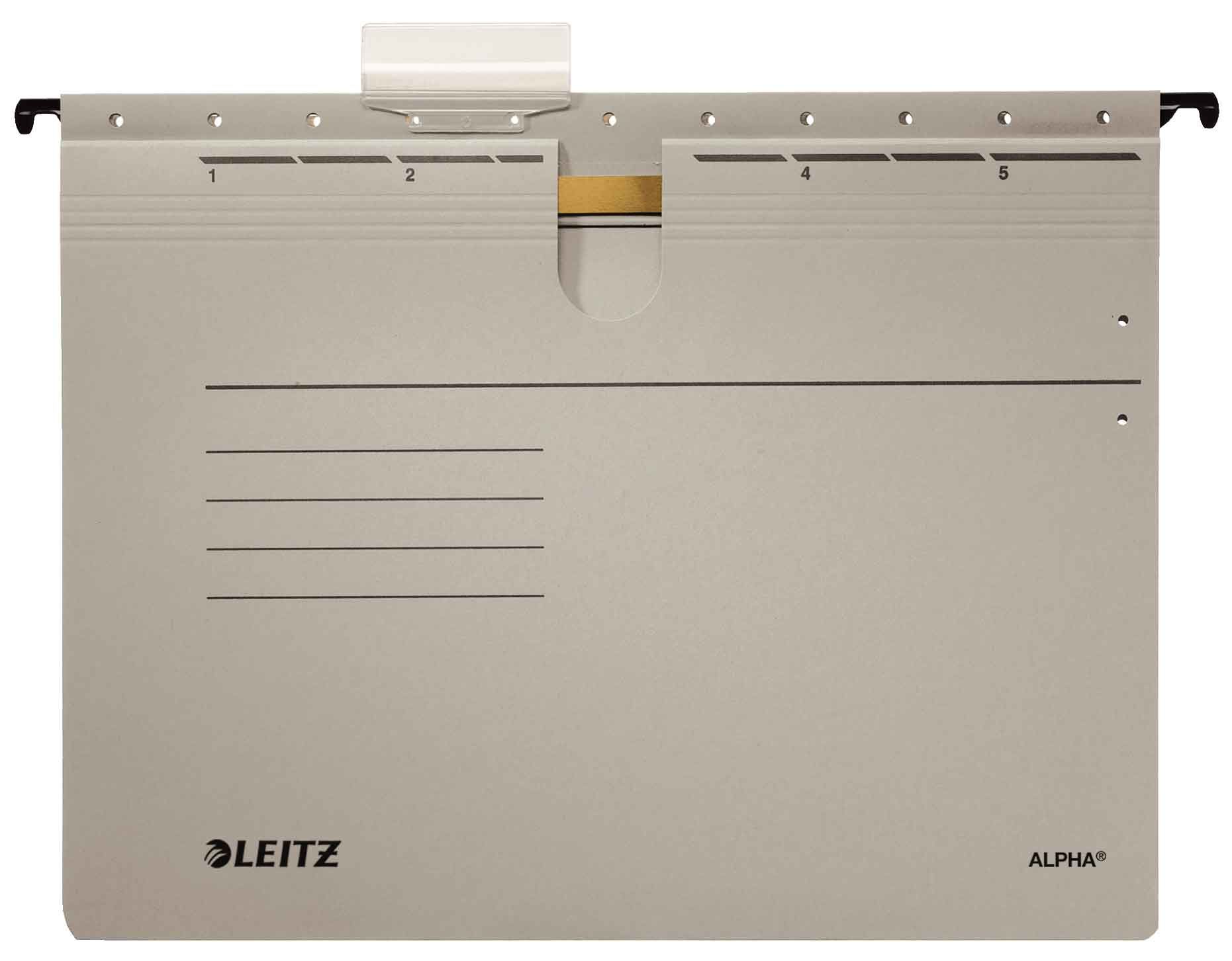 LEITZ 1984-85 ALPHA ASKILI DOSYA GRİ 25'Lİ KT.