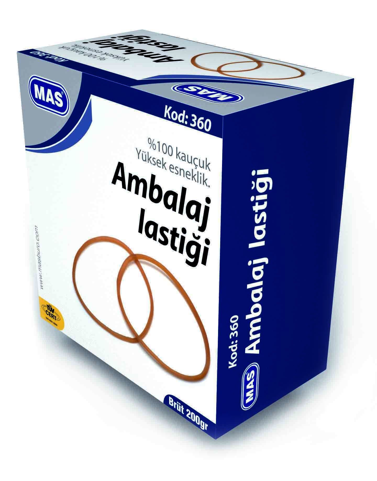 MAS 360 PAKET LASTİĞİ MİDİ 200 GR
