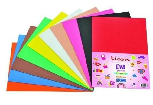 TİCON 289337 EVA YAPIŞKANLI 20x30 CM 10 LU SİYAH