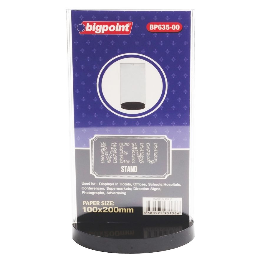 BİGPOİNT BP635-00 DÜZ MENÜ STANDI 100X200MM 2'Lİ KUTU