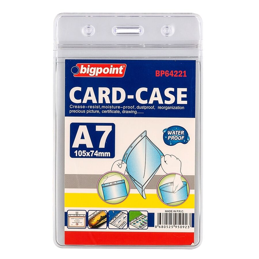 BİGPOİNT BP642-21 KİLİTLİ KART POŞETİ DİKEY A7 (74X105MM) 10'LU PAKET