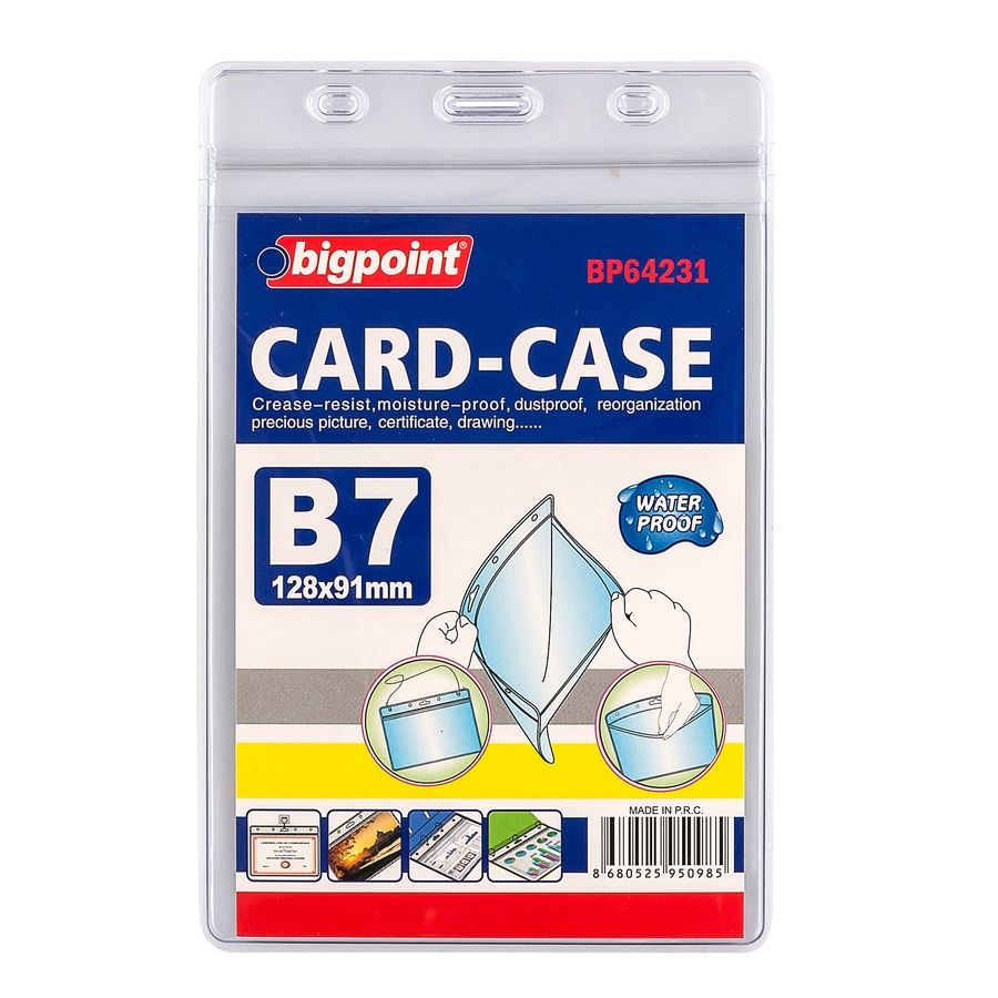 BİGPOİNT BP642-31 KİLİTLİ KART POŞETİ DİKEY B7 (91X128MM) 10'LU PAKET