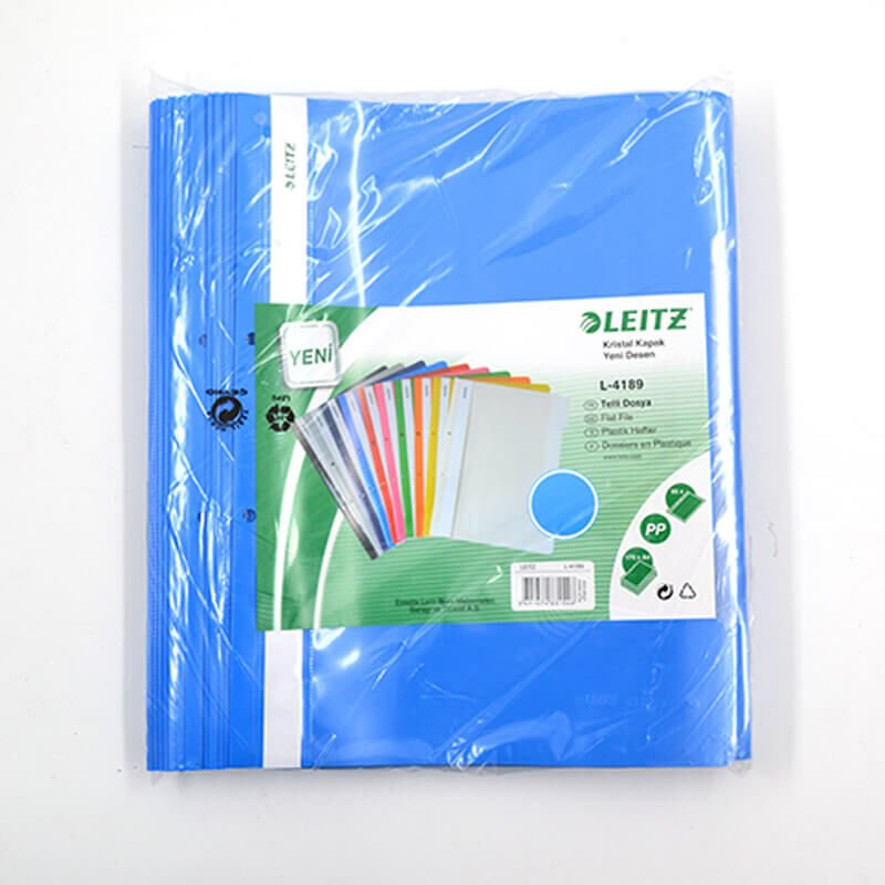 LEITZ 4189-30 TELLİ DOSYA AÇIK MAVİ 50 Lİ