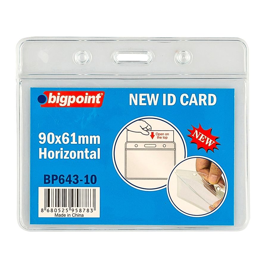 BİGPOİNT BP643-10 KART POŞETİ YATAY 90X61MM 10'LU PAKET