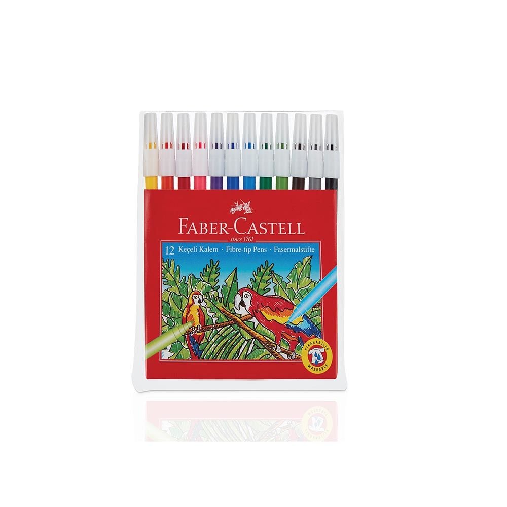 FABER KEÇELİ KALEM 12Lİ POŞET YIKANABİLİR 155130