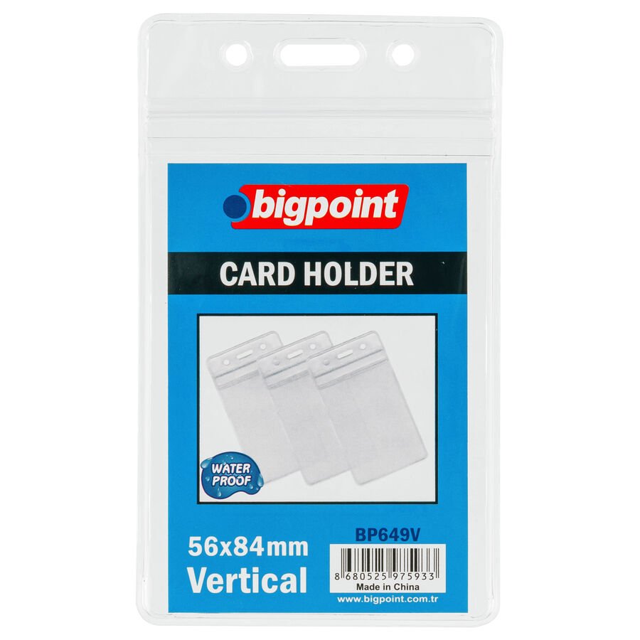BİGPOİNT BP649V KİLİTLİ KART POŞETİ DİKEY 62X91MM 10'LU PAKET