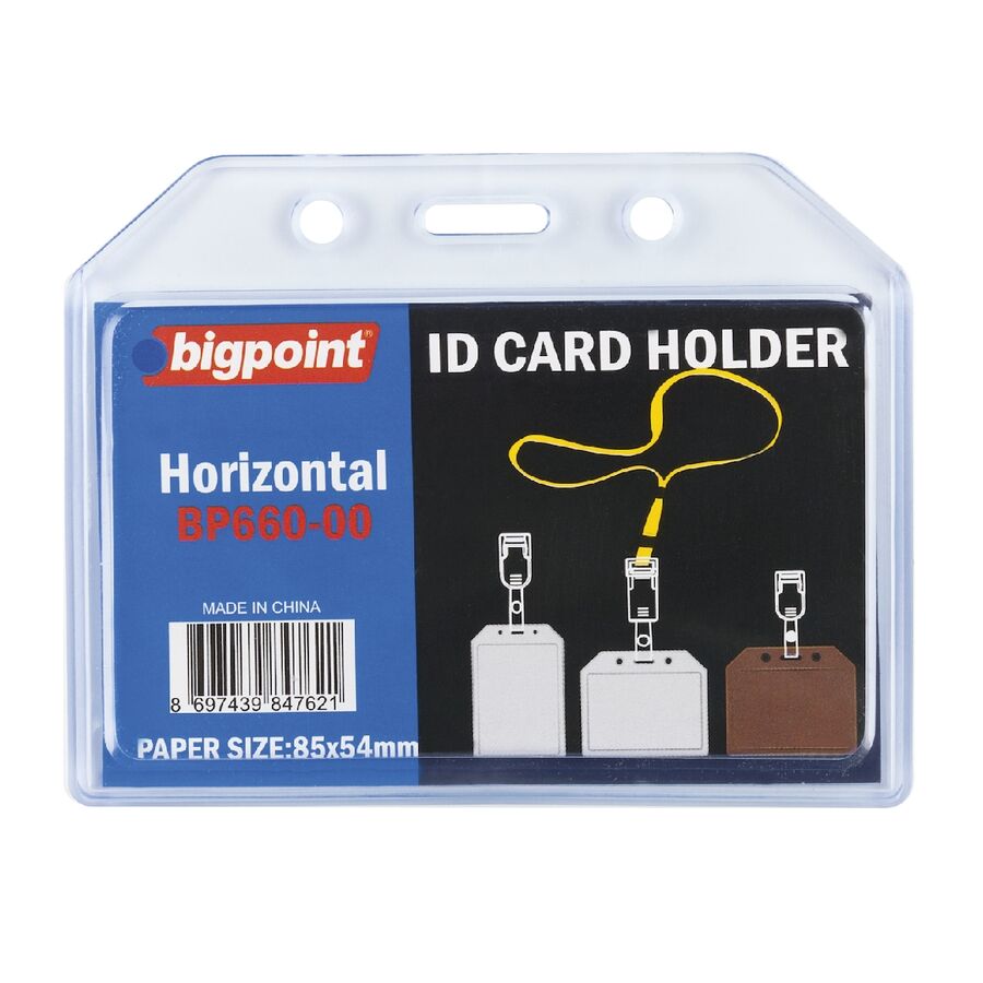 BİGPOİNT BP660 KART KABI YATAY ŞEFFAF 85X54MM 5'Lİ PAKET