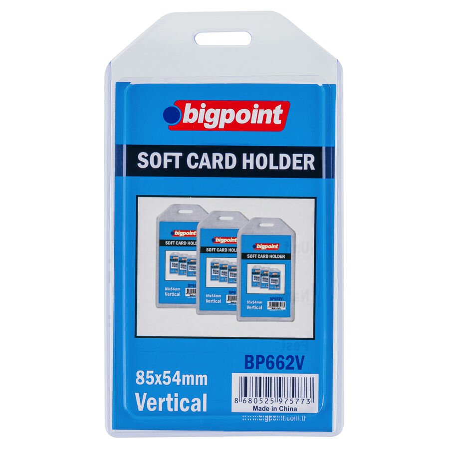 BİGPOİNT BP662V KART KABI DİKEY ŞEFFAF 54X85MM 10'LU PAKET