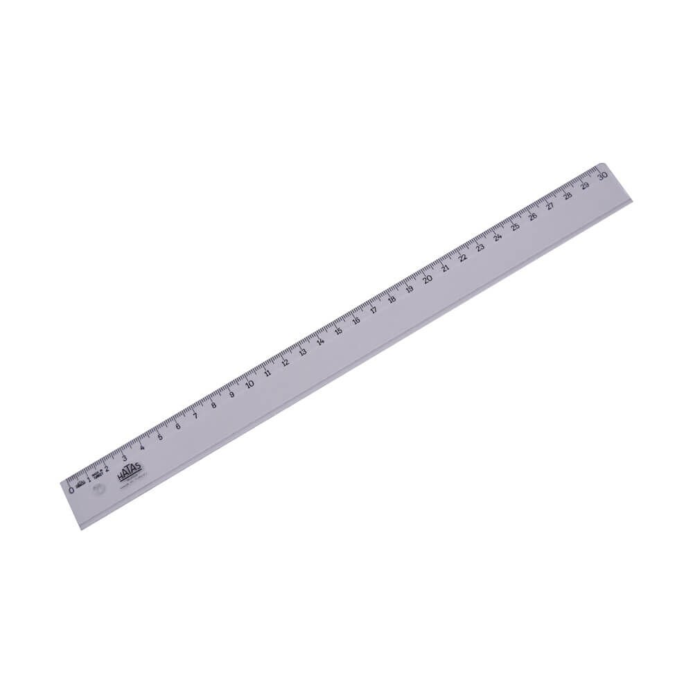 HATAS 0131 PLASTİK CETVEL 30 CM ŞEFFAF EKONOMİK 25'Lİ KT.