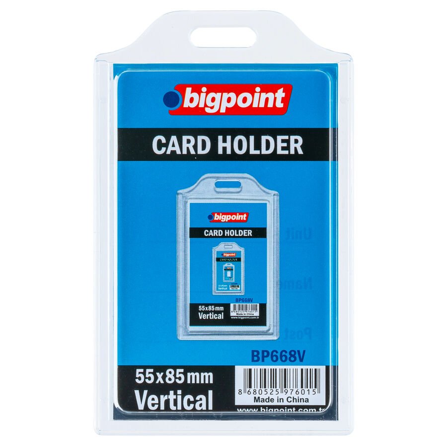 BİGPOİNT BP668V KART POŞETİ DİKEY 55X85MM 10'LU PAKET