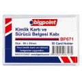 BİGPOİNT BP671 KİMLİK, EHLİYET KABI YATAY ŞEFFAF 86X54MM 100'LÜ PAKET