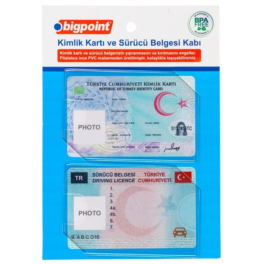 BİGPOİNT BP671B KİMLİK VE EHLİYET KABI ŞEFFAF 86X54MM 2'Lİ SET 50'Lİ PAKET