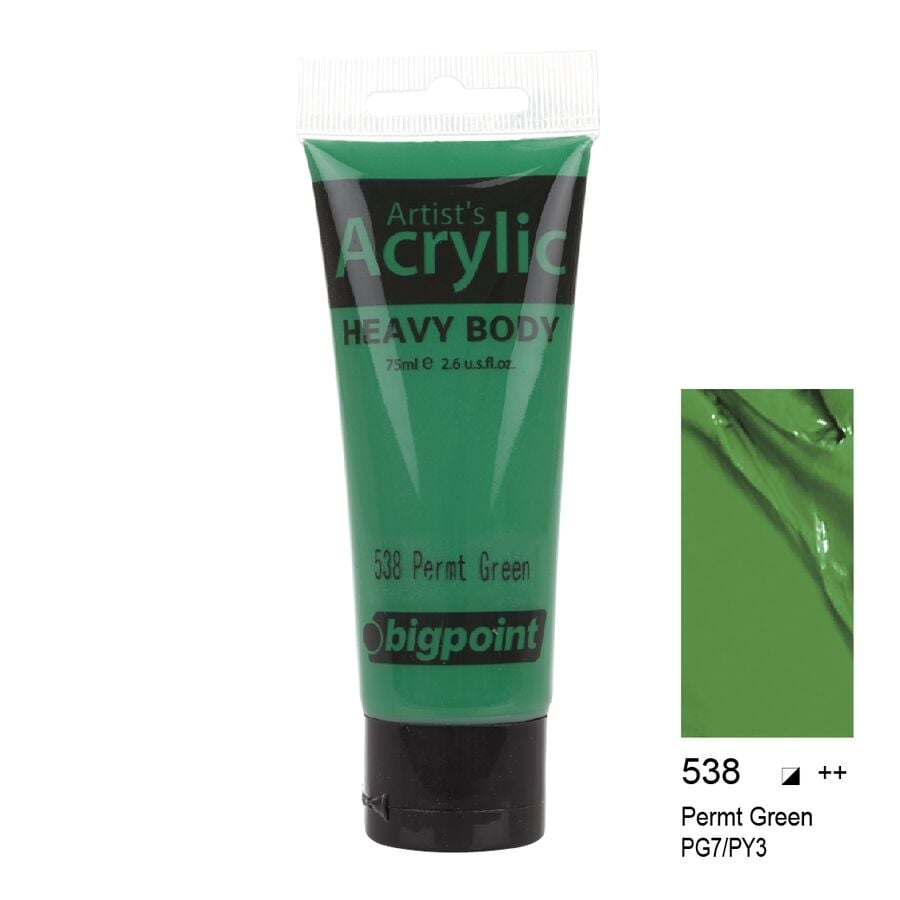 BİGPOİNT BPPAHB75-538 AKRİLİK BOYA 75 ML PERMT GREEN 538