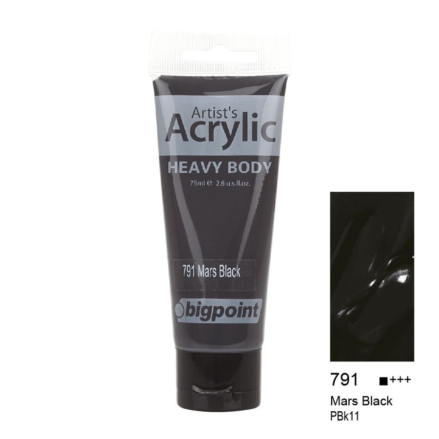 BİGPOİNT BPPAHB75-791 AKRİLİK BOYA 75 ML MARS BLACK 791