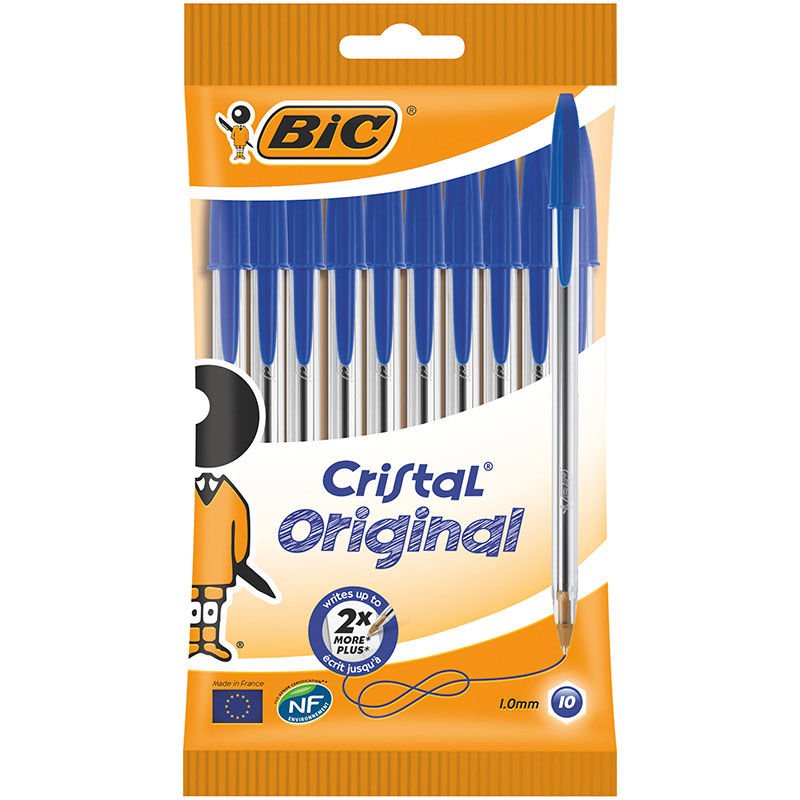 BİC CRİSTAL MEDİUM TÜKENMEZ KALEM 10L MAVİ 830863