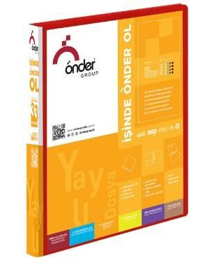 ÖNDER 1106-2 A4 PLASTİK YAYLI DOSYA KIRMIZI