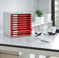 LEITZ 5281-25 EVRAK RAFI 10 ÇEKMECELİ KIRMIZI