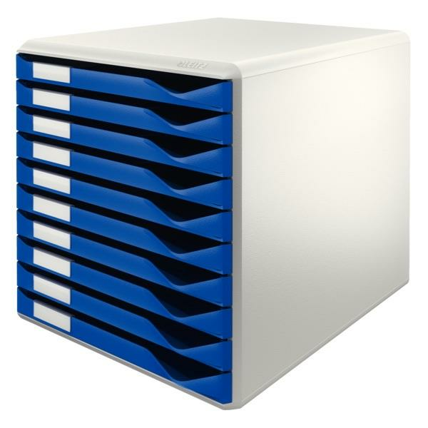 LEITZ 5281-35 EVRAK RAFI 10 ÇEKMECELİ MAVİ