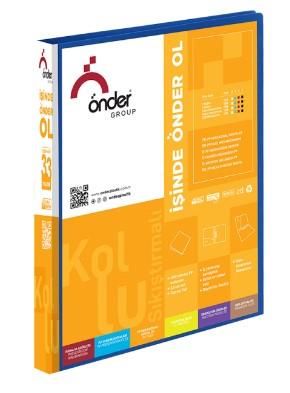 ÖNDER 1108-1 A4 PLASTİK KOLLU SIKIŞTIRMALI DOSYA MAVİ