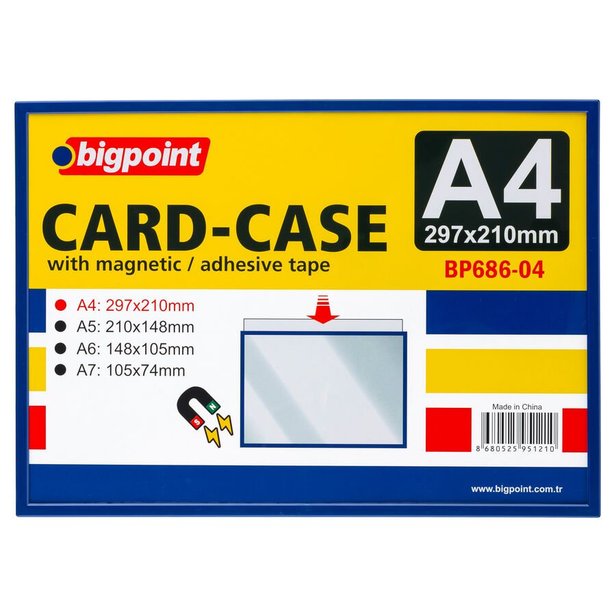 BİGPOİNT BP686-04 A4 MIKNATISLI(MAGNETİC) AFİŞ MUHAFAZA KABI 5'Lİ PAKET